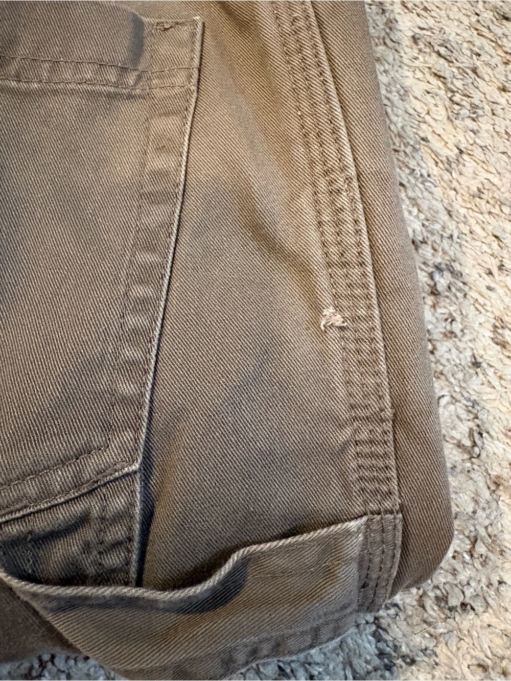 Duluth Trading Co. Women's Straight-Leg Flannel Lined Cargo Jeans Brown 14 x 33 - Picture 8 of 11